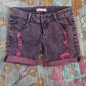 Bullhead Pink Distressed Shorts